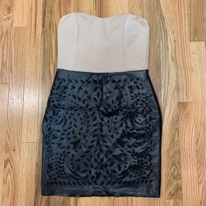 Strapless Leather Tube Boutique Dress, Size M